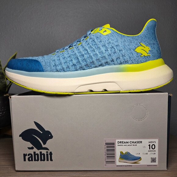 NEW! Rabbit Dream Chaser Running Trainer Shoe Blue/Yellow Lightweight - Men\'s 10 main image 9
